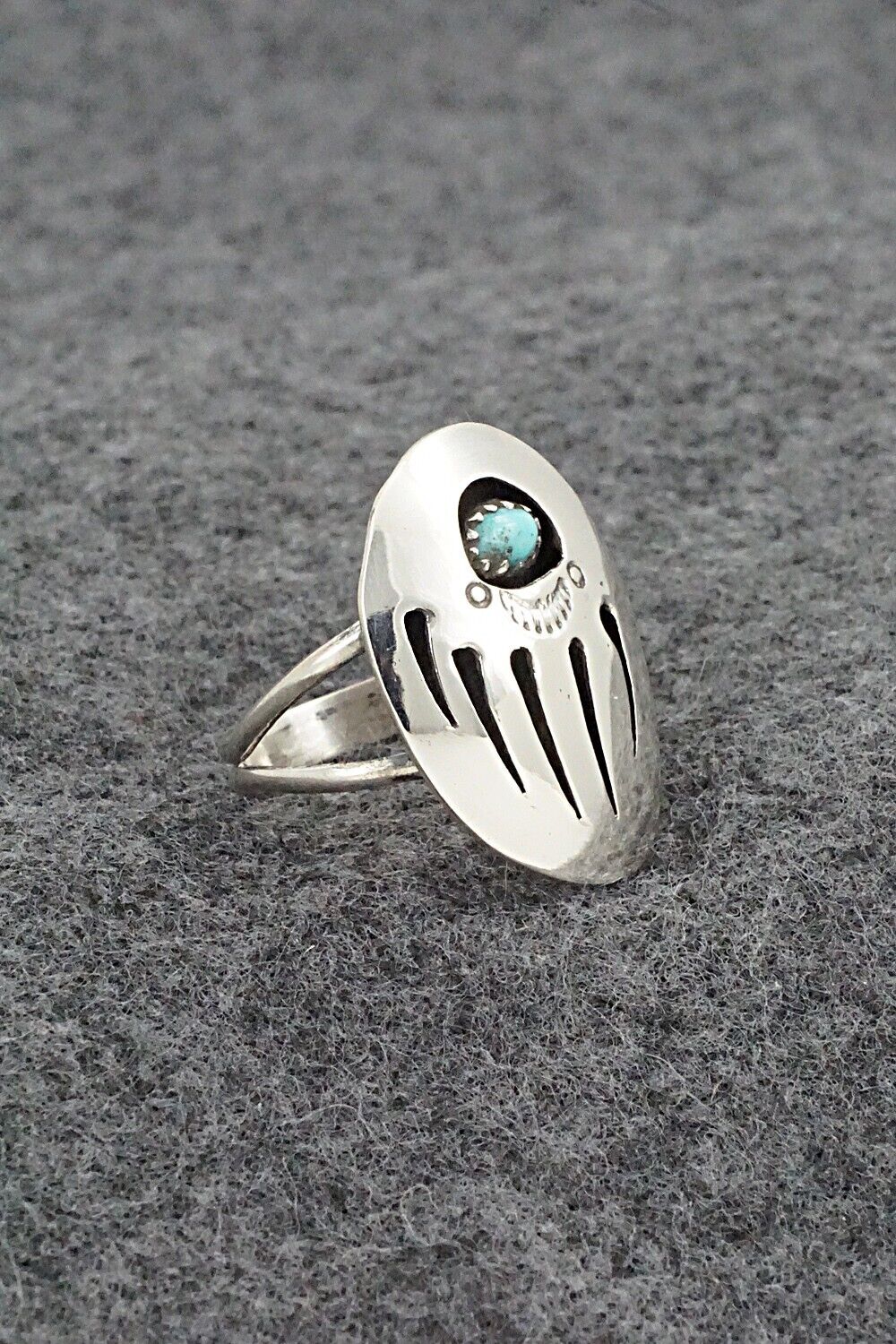 Turquoise & Sterling Silver Ring - Ervin Begay - Size 7.5