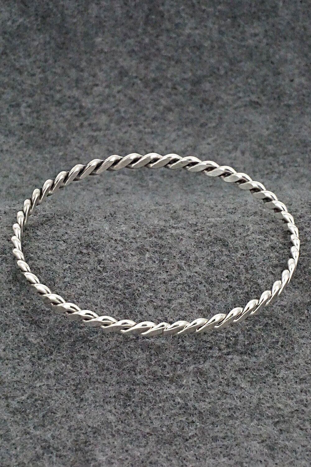 Sterling Silver Bangle Bracelet - Elaine Tahe