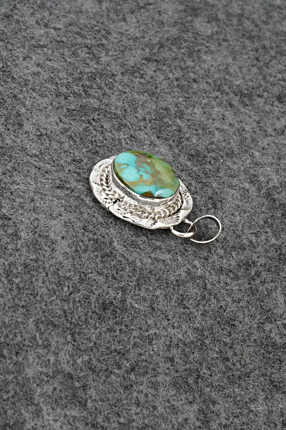 Turquoise and Sterling Silver Pendant - Gene Martinez