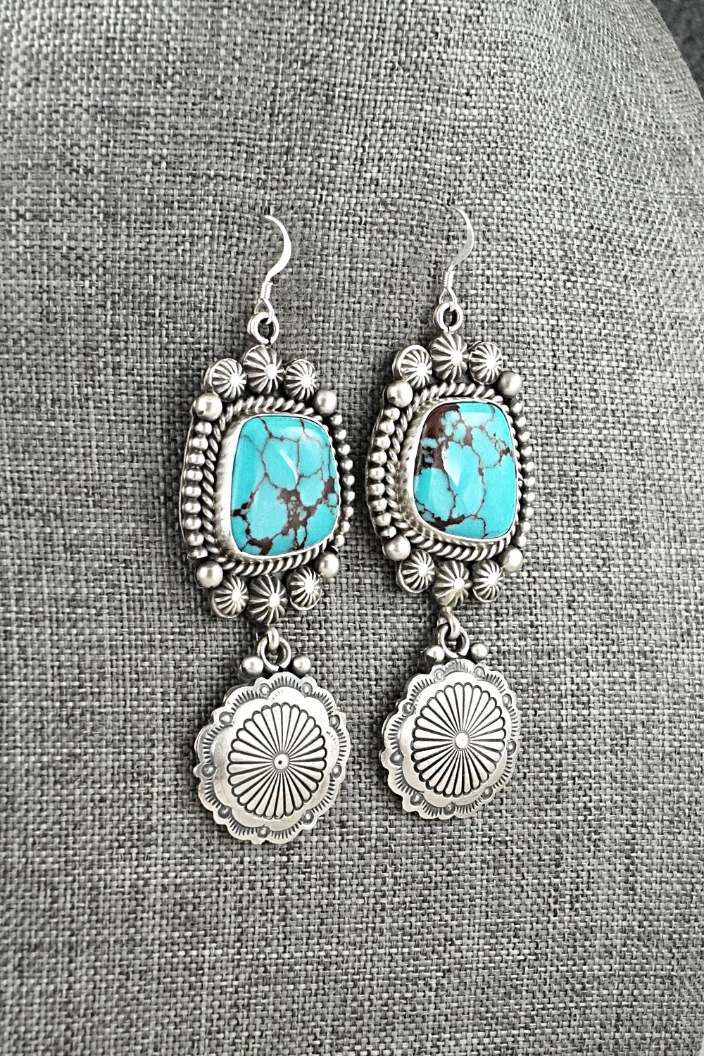 Turquoise & Sterling Silver Earrings - Michael Calladitto