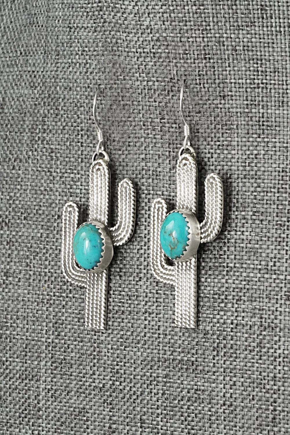 Turquoise & Sterling Silver Earrings - Annette Chiquito