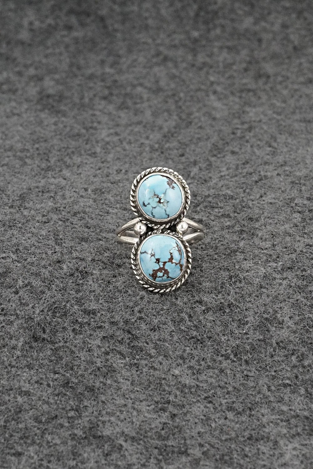 Turquoise & Sterling Silver Ring - Eugene Gruber - Size 6