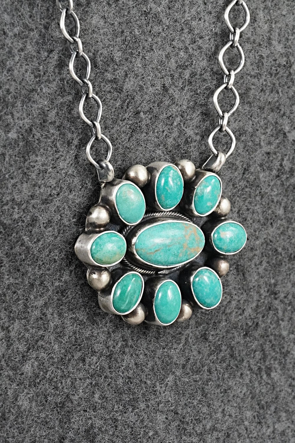 Turquoise & Sterling Silver Necklace - Kathleen Livingston