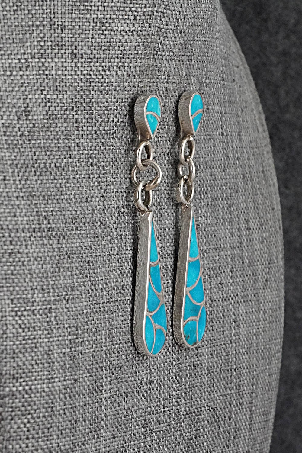Turquoise & Sterling Silver Earrings - Lynette Johnson