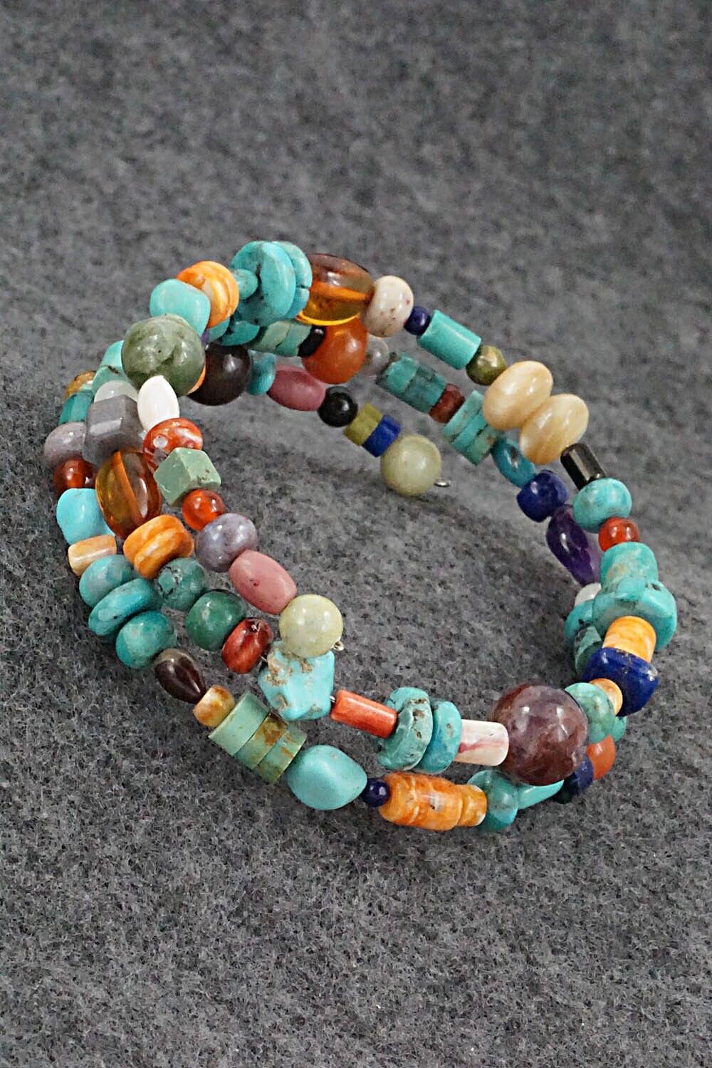 Multi-Stone Beaded Wrap Bracelet - Helen Tsosie