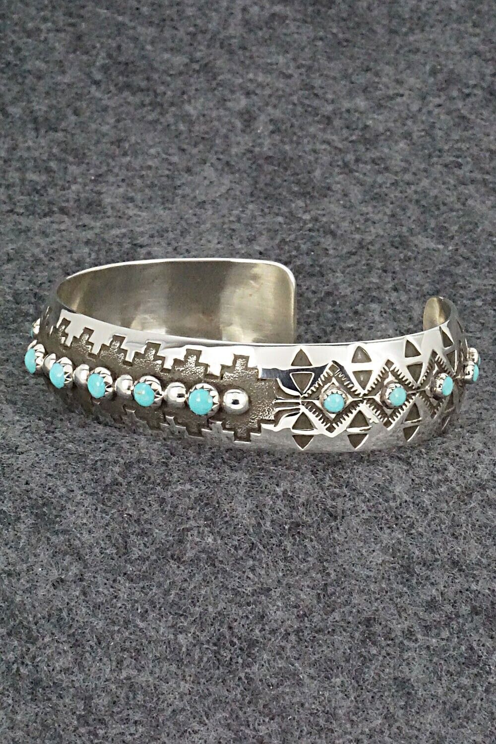 Turquoise and Sterling Silver Bracelet - Debra Lee Tahe