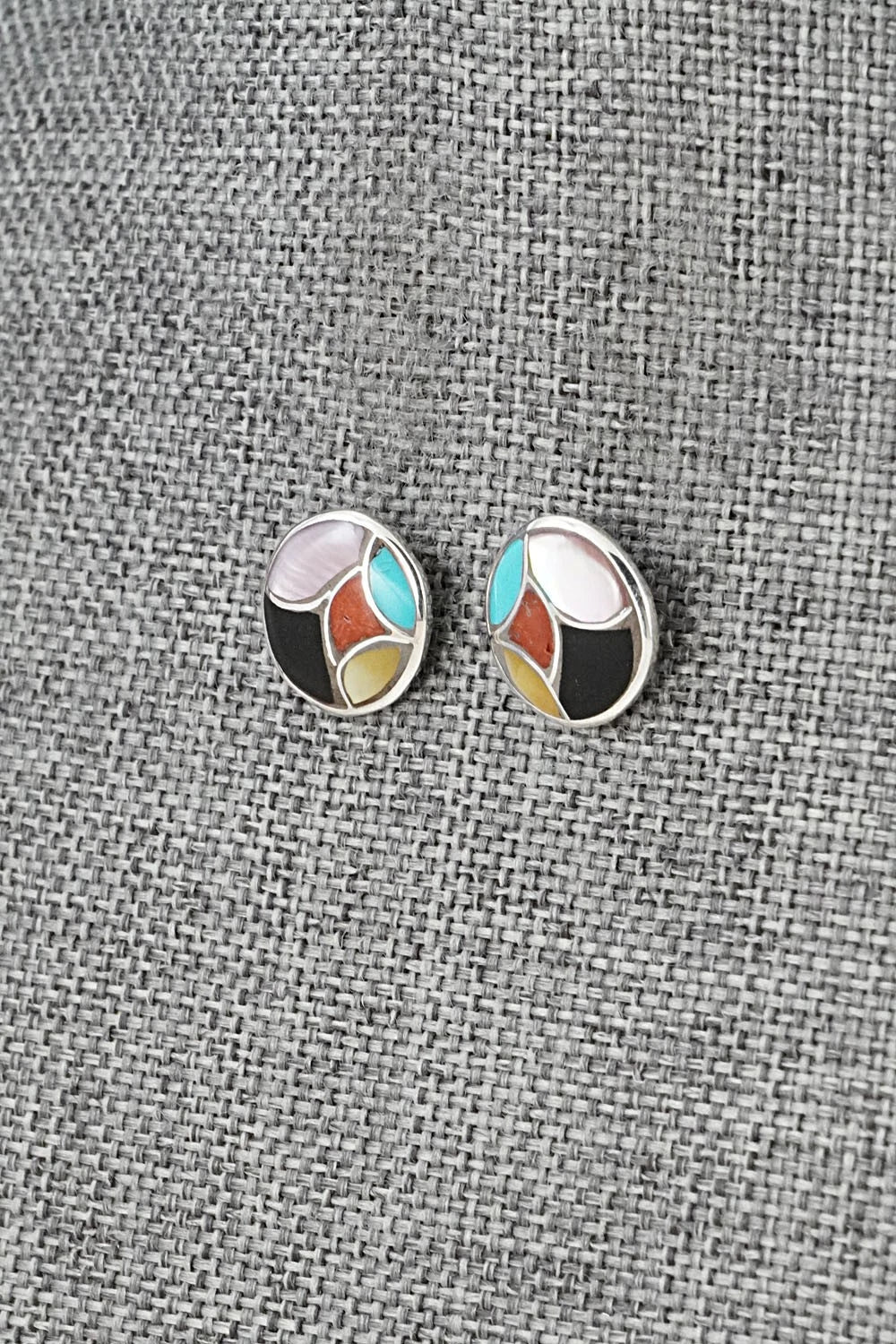 Multi-Stone & Sterling Silver Earrings - Orena Leekya