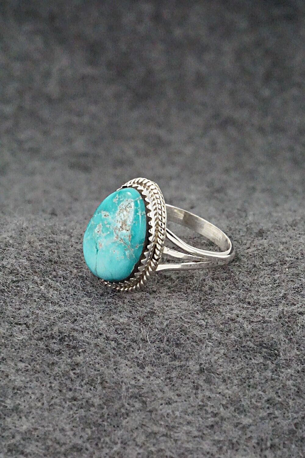 Turquoise & Sterling Silver Ring - Tom Dinetso - Size 9