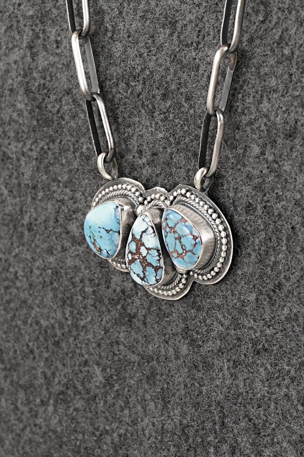Turquoise & Sterling Silver Necklace - Darrin Livingston