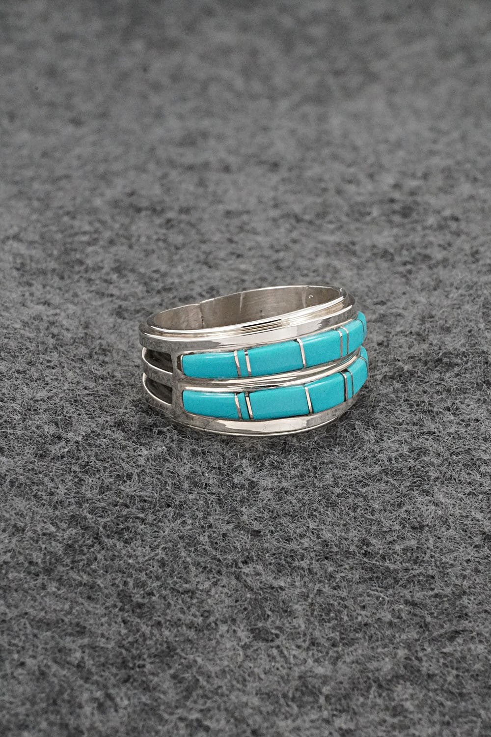 Turquoise & Sterling Silver Ring - Wilbert Muskett Jr. - Size 8
