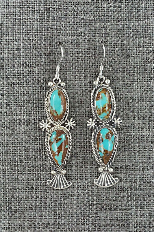 Turquoise & Sterling Silver Earrings - Verley Betone