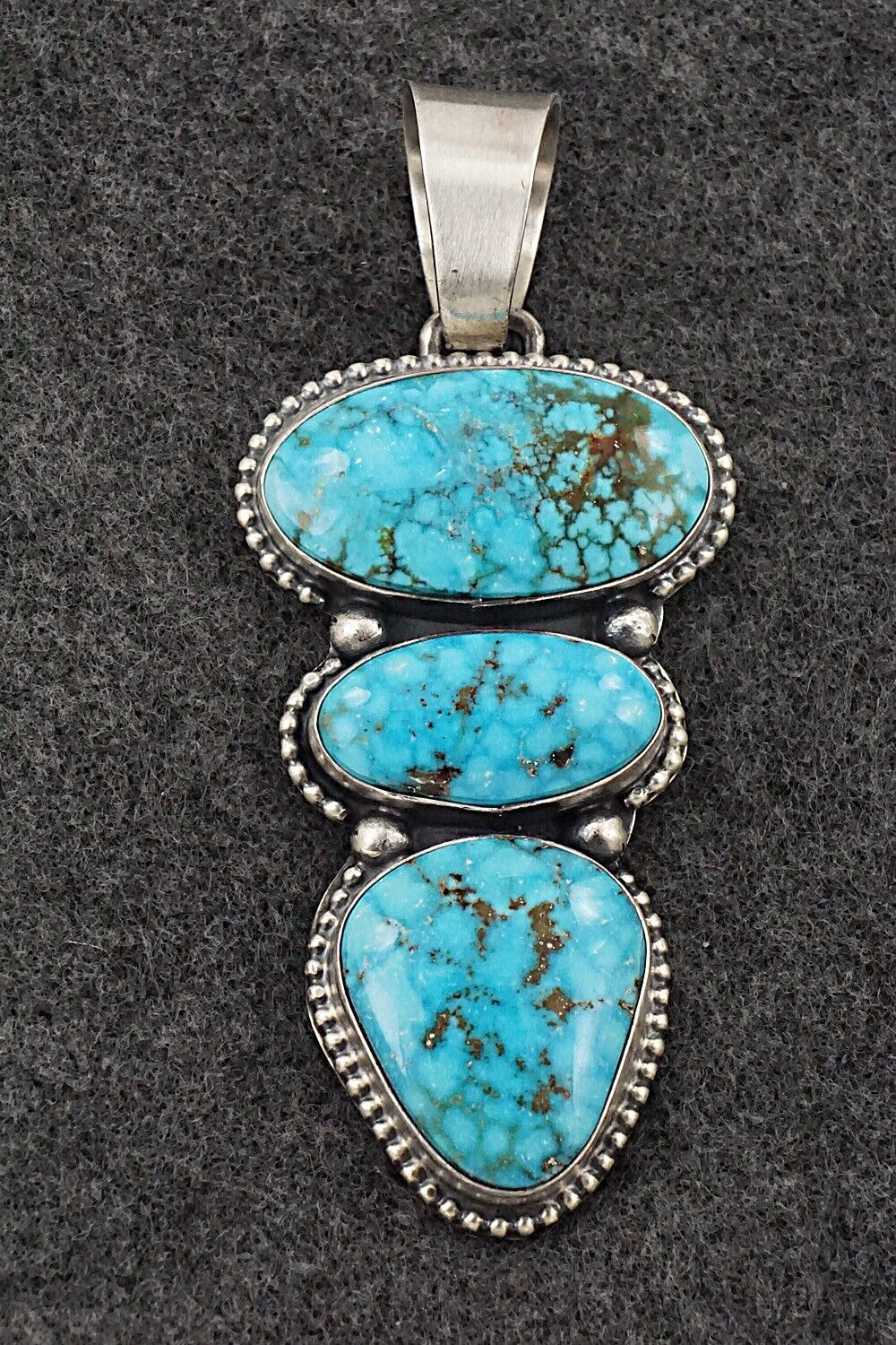 Turquoise & Sterling Silver Pendant - Bobby Johnson