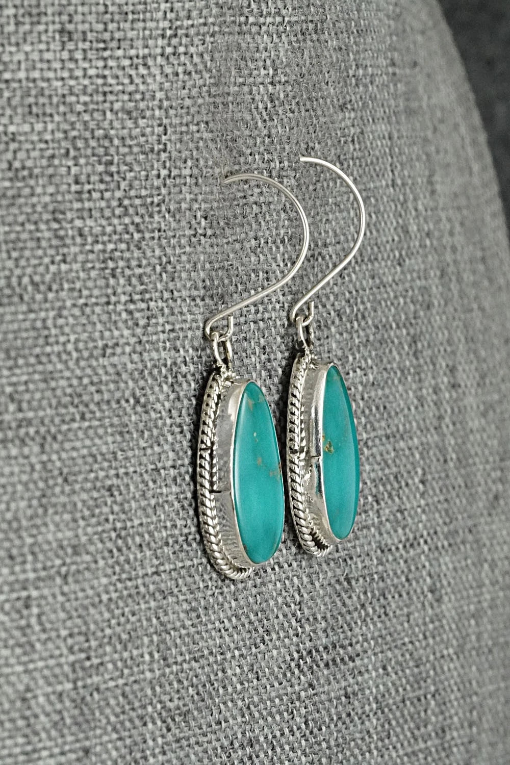 Turquoise & Sterling Silver Earrings - Rosemary Saunders