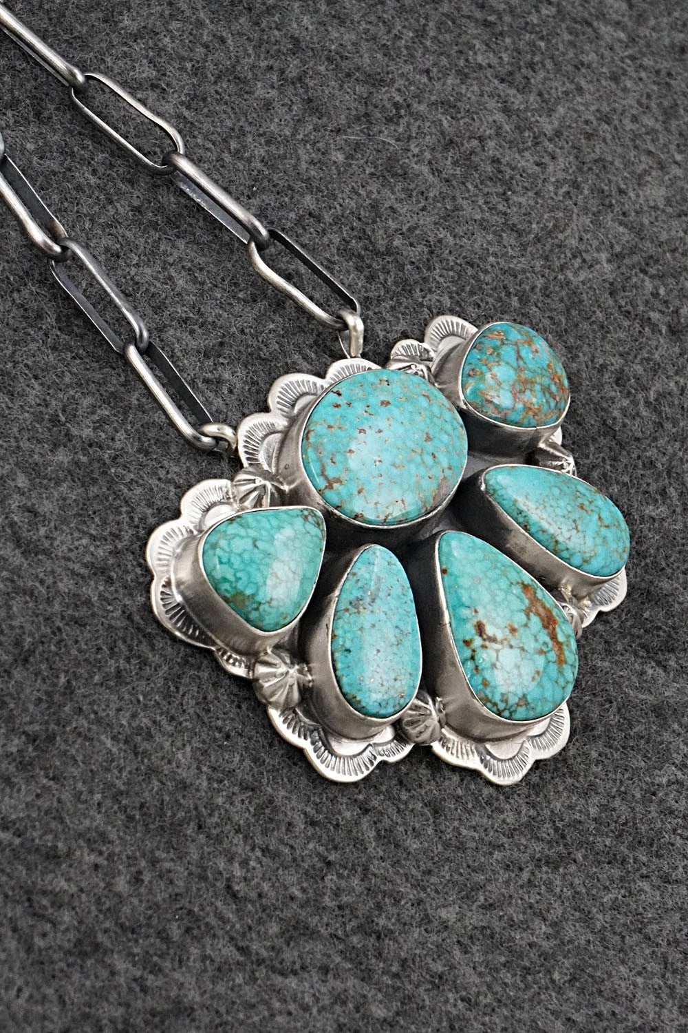 Turquoise & Sterling Silver Necklace - Darrin Livingston