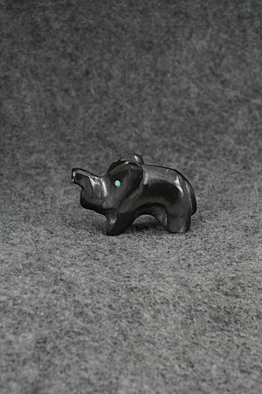 Elephant Zuni Fetish Carving - Calvert Bowannie