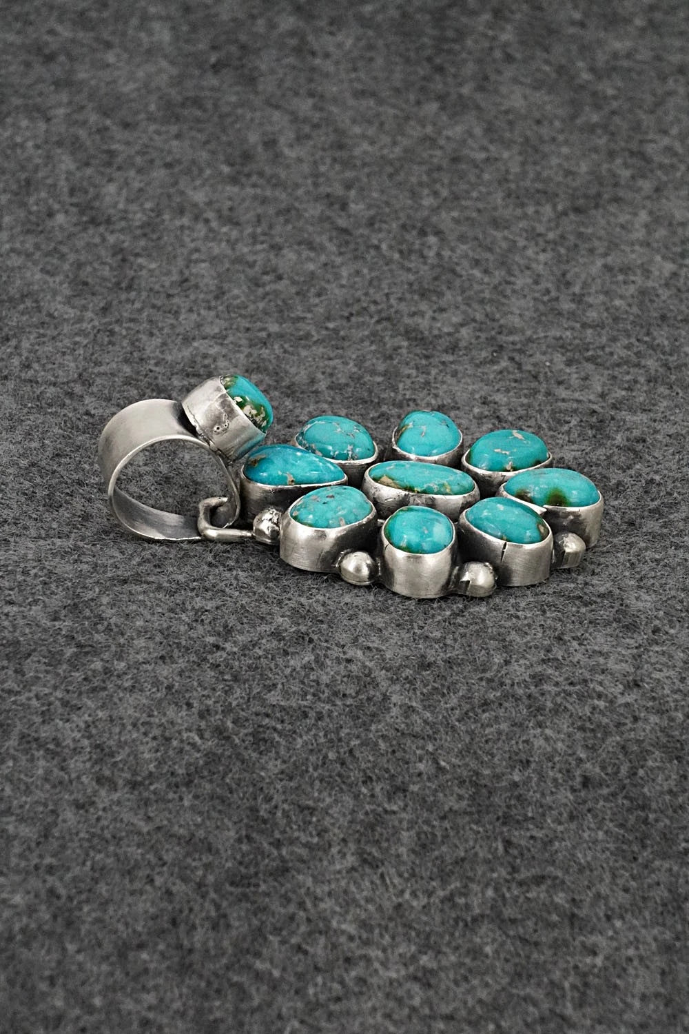 Turquoise & Sterling Silver Pendant - Bobby Johnson