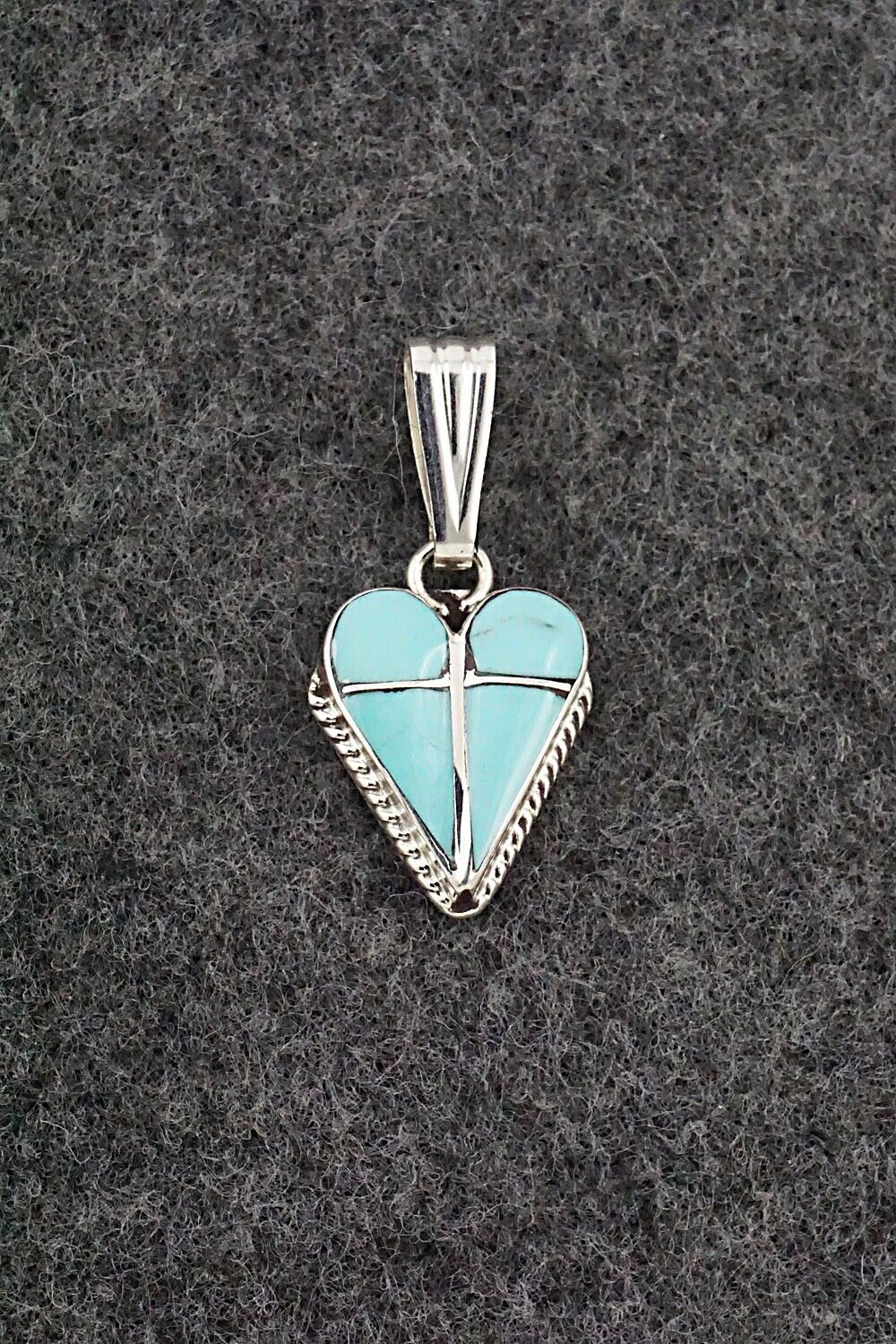 Turquoise & Sterling Silver Pendant - Velda Nastacio