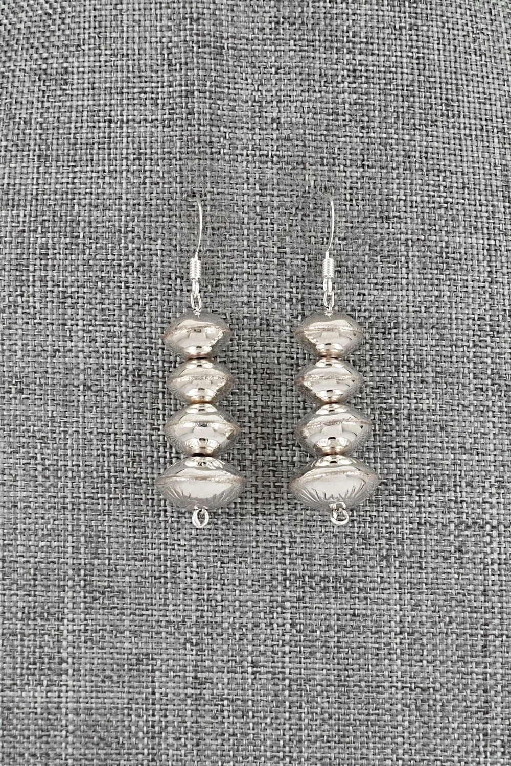 Sterling Silver Navajo Pearl Earrings - Angeline Miller