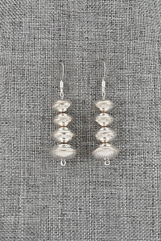 Sterling Silver Navajo Pearl Earrings - Angeline Miller