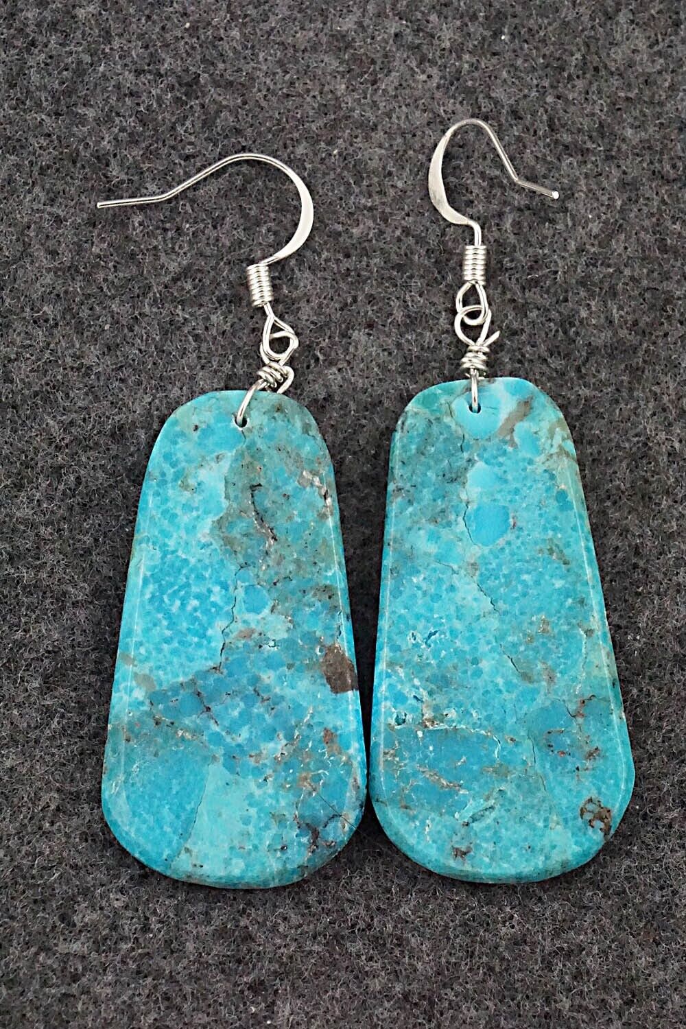 Turquoise & Sterling Silver Earrings - Lupe Lovato