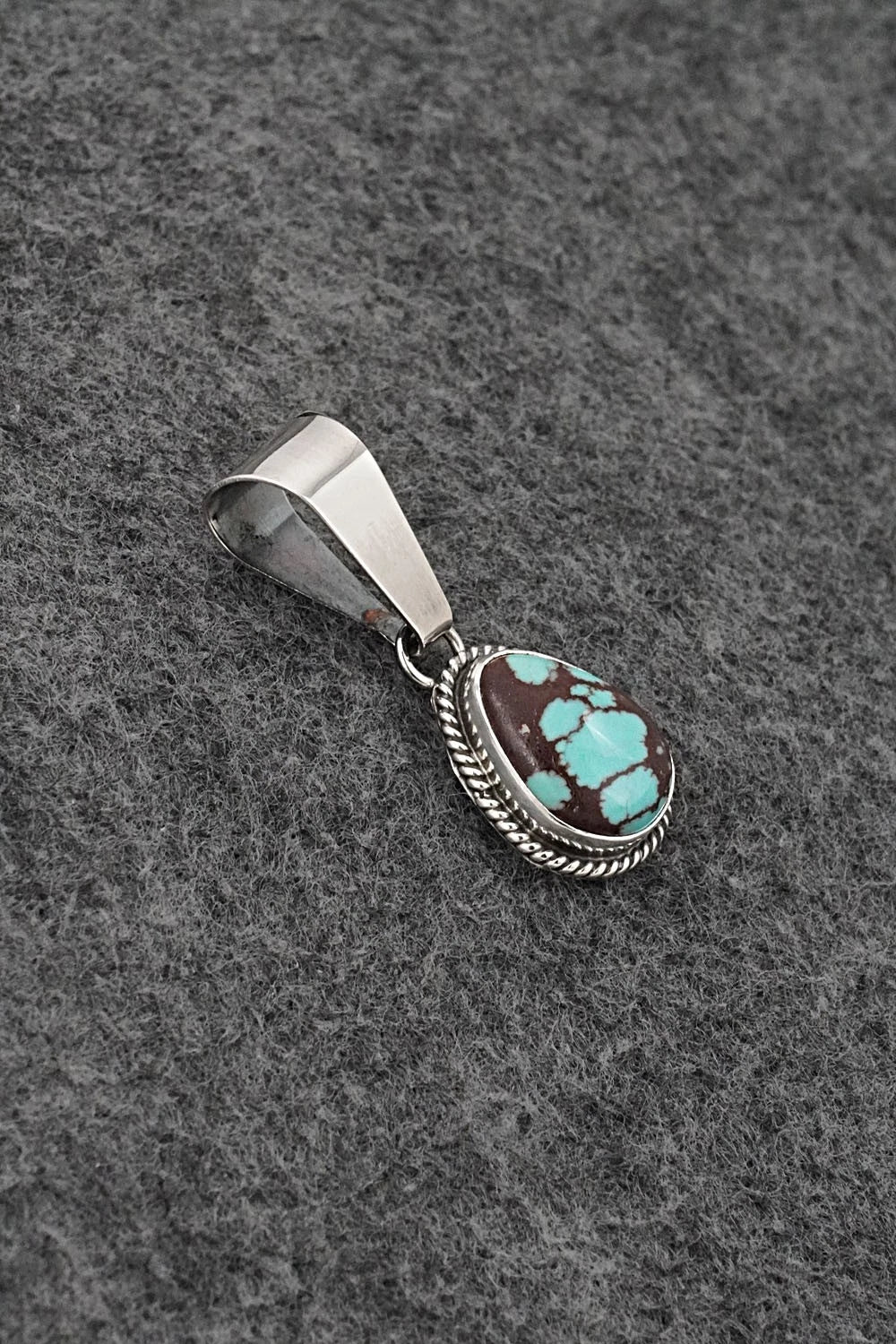 Turquoise & Sterling Silver Pendant - Eugene Gruber