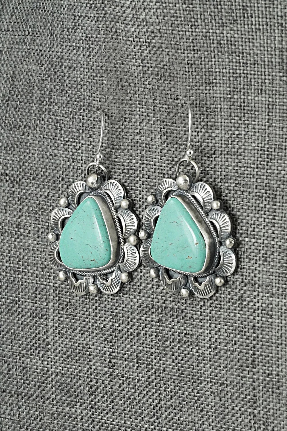 Turquoise & Sterling Silver Earrings - Jackson Hoskie