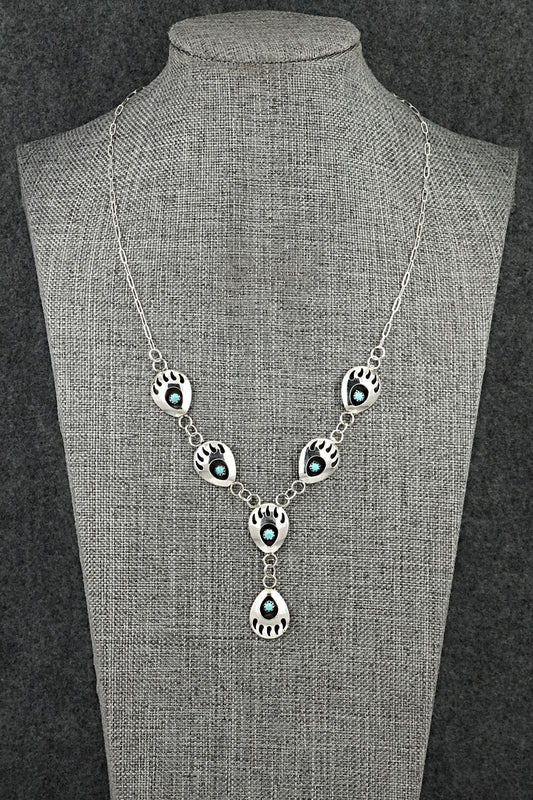 Turquoise & Sterling Silver Necklace - Leta Parker
