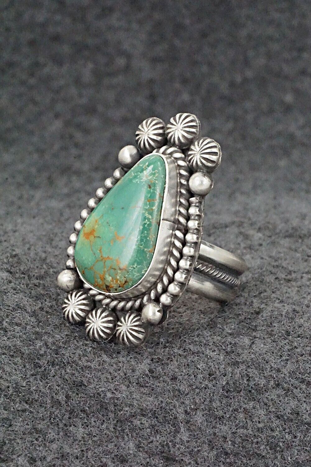 Turquoise & Sterling Silver Ring - Michael Calladitto - Size 7.5