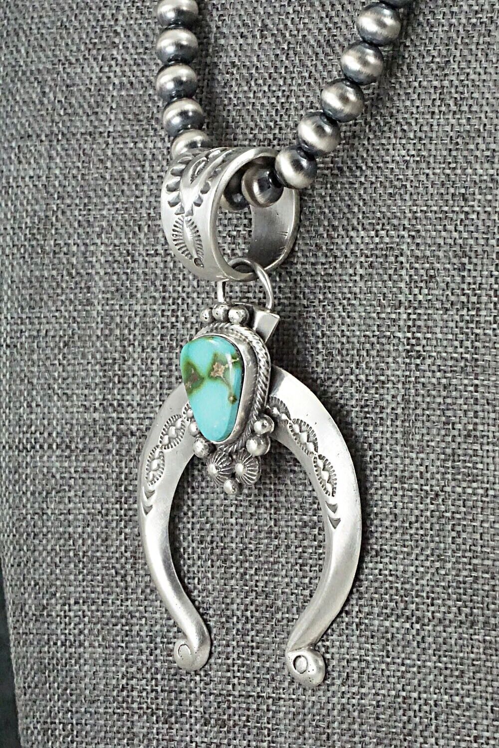 Turquoise & Sterling Silver Naja Necklace - Paige Gordon
