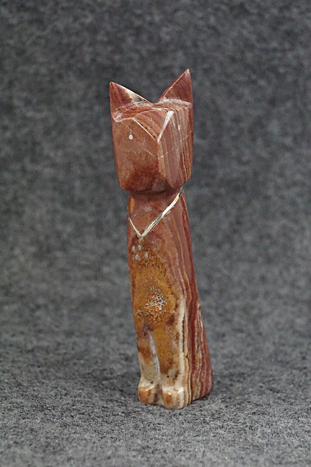 Cat Zuni Fetish Carving - Kenny Chavez