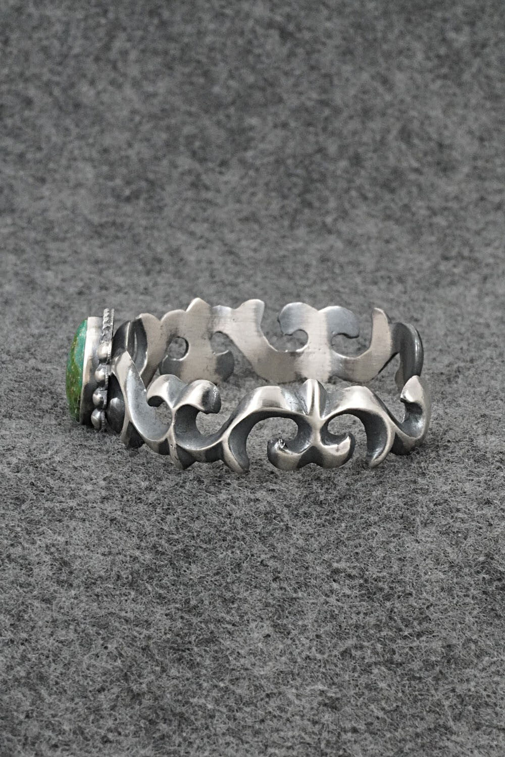 Turquoise & Sterling Silver Bracelet - Harrison Bitsue
