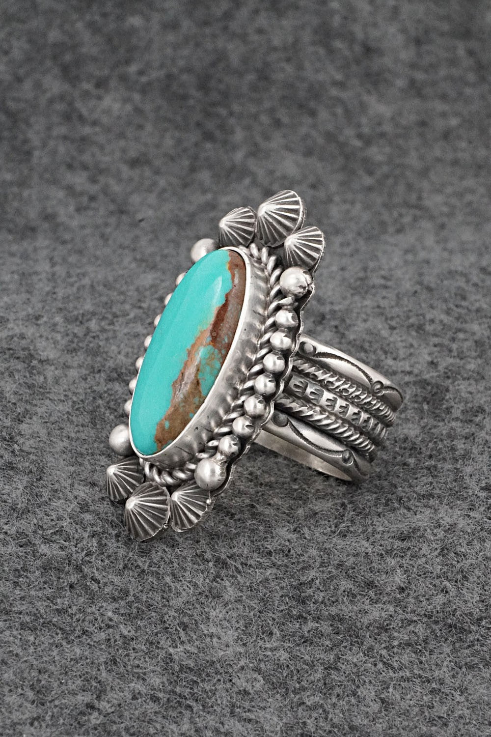 Turquoise & Sterling Silver Ring - Michael Calladitto - Size 10