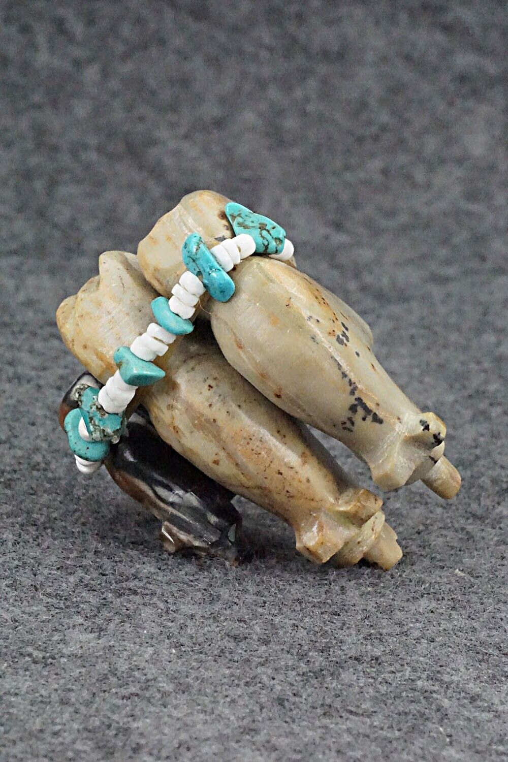 Bear Family Zuni Fetish Carving - Tim Lementino