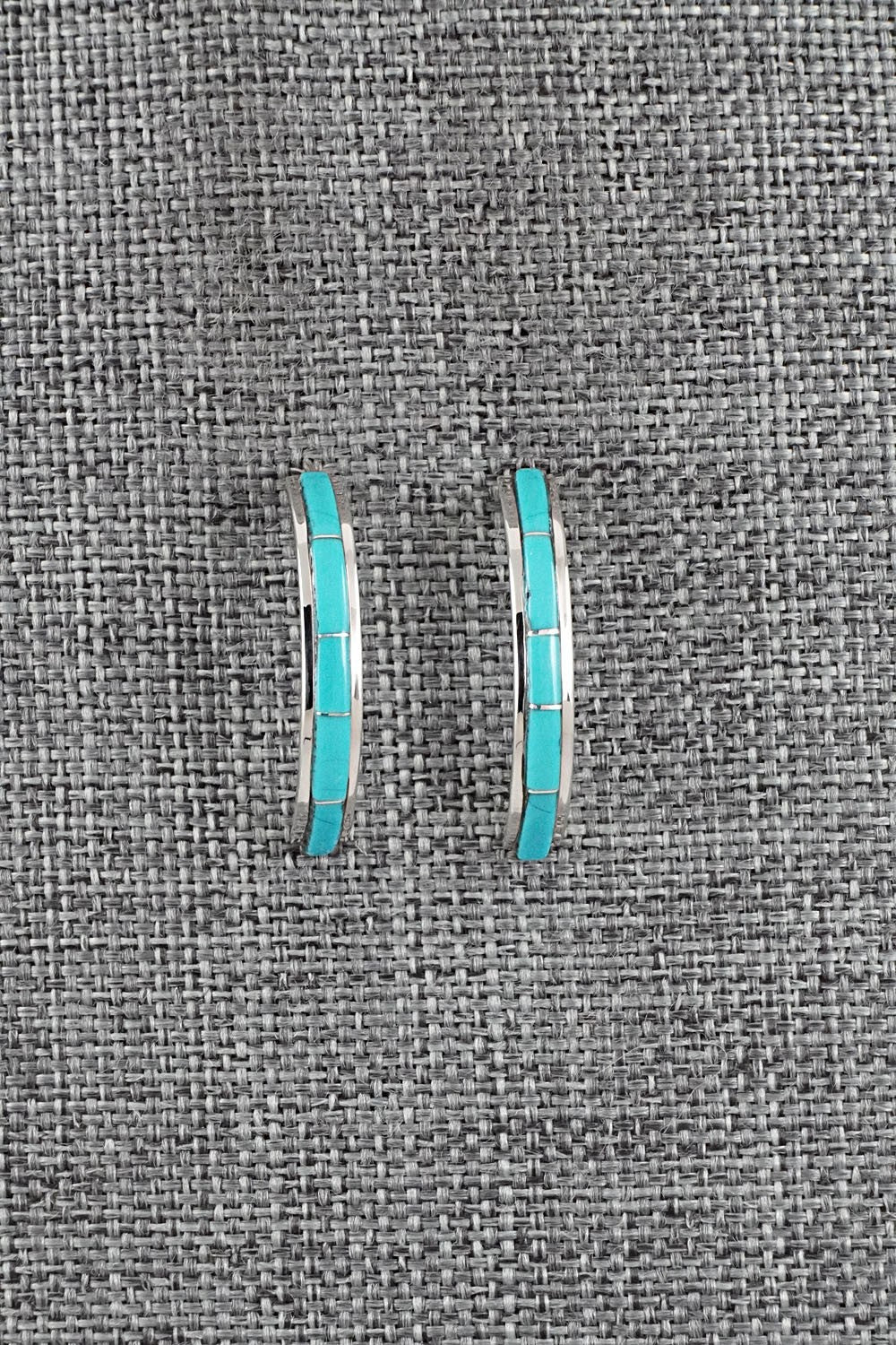 Turquoise & Sterling Silver Earrings - Nathaniel Johnson