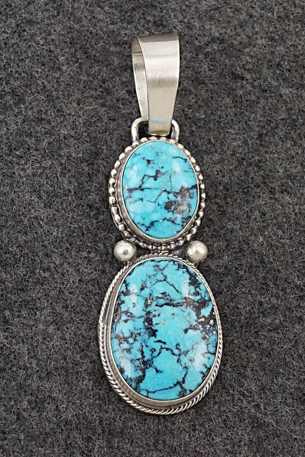 Turquoise & Sterling Silver Pendant - Bobby Johnson