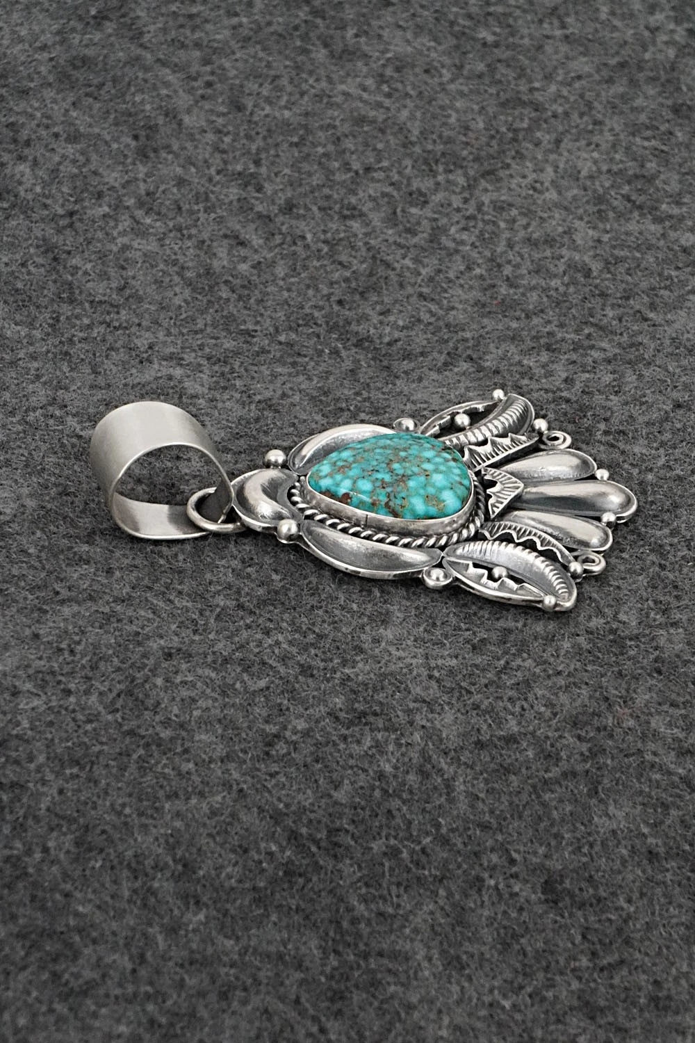 Turquoise and Sterling Silver Pendant - Derrick Gordon
