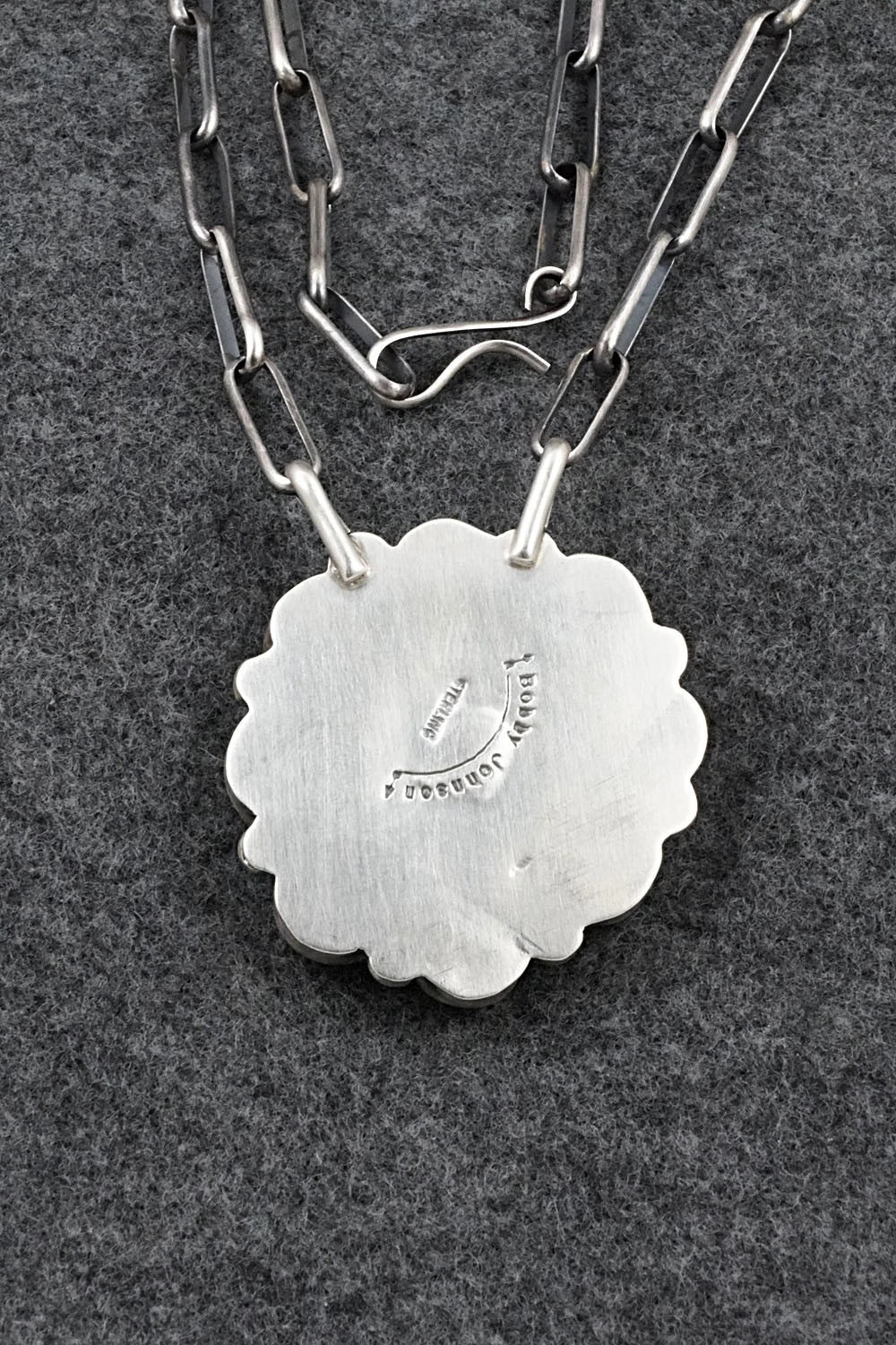 Turquoise & Sterling Silver Necklace - Bobby Johnson