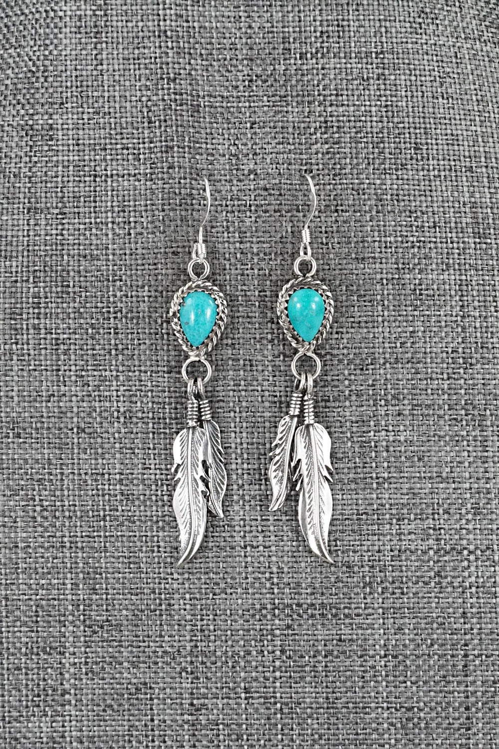 Turquoise & Sterling Silver Earrings - Isabelle Yazzie