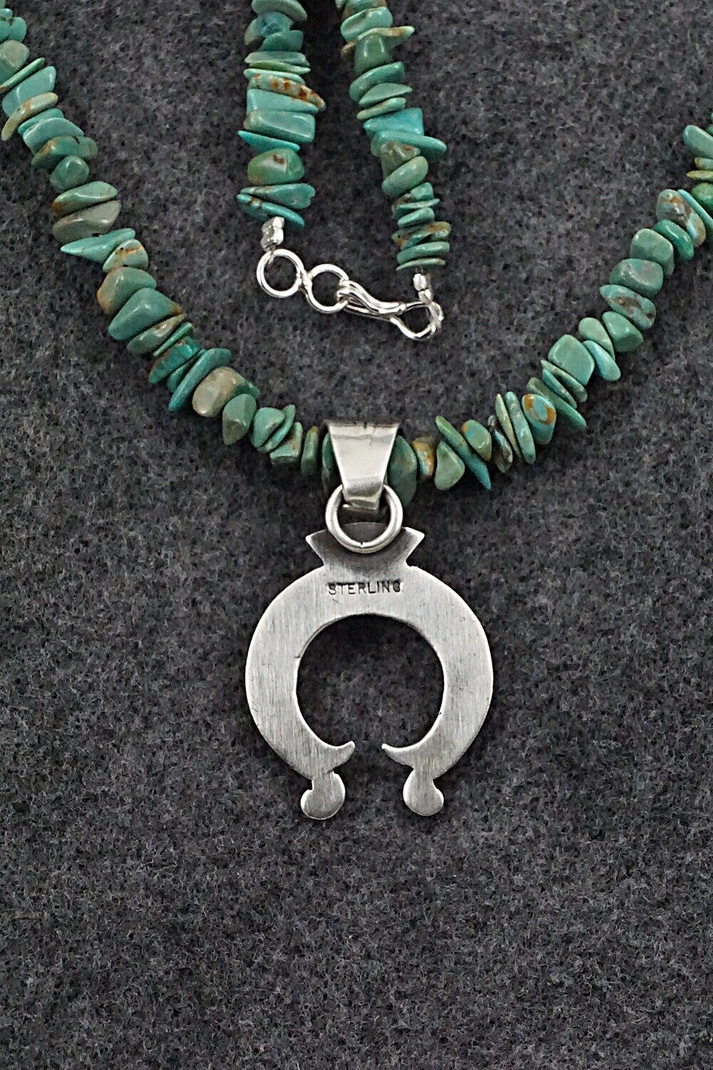 Turquoise & Sterling Silver Necklace 17" - Louise Joe