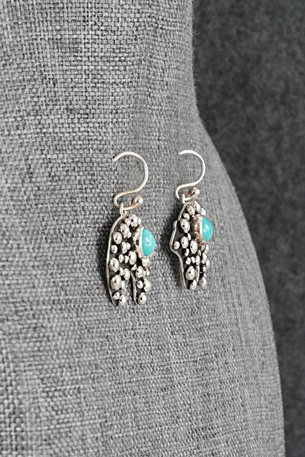Turquoise & Sterling Silver Earrings - Raymond Coriz