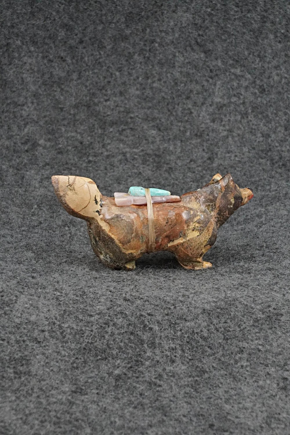 Wolf Zuni Fetish Carving - Freddie Leekya