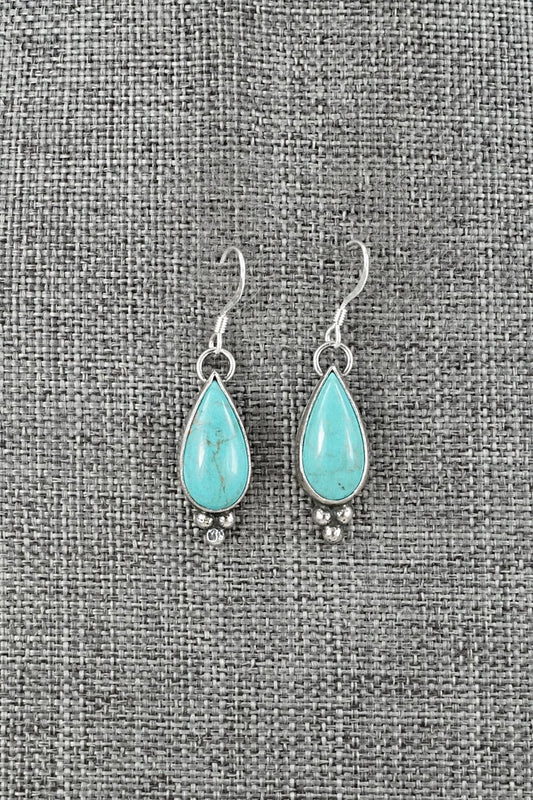 Turquoise & Sterling Silver Earrings - Robinson Martinez
