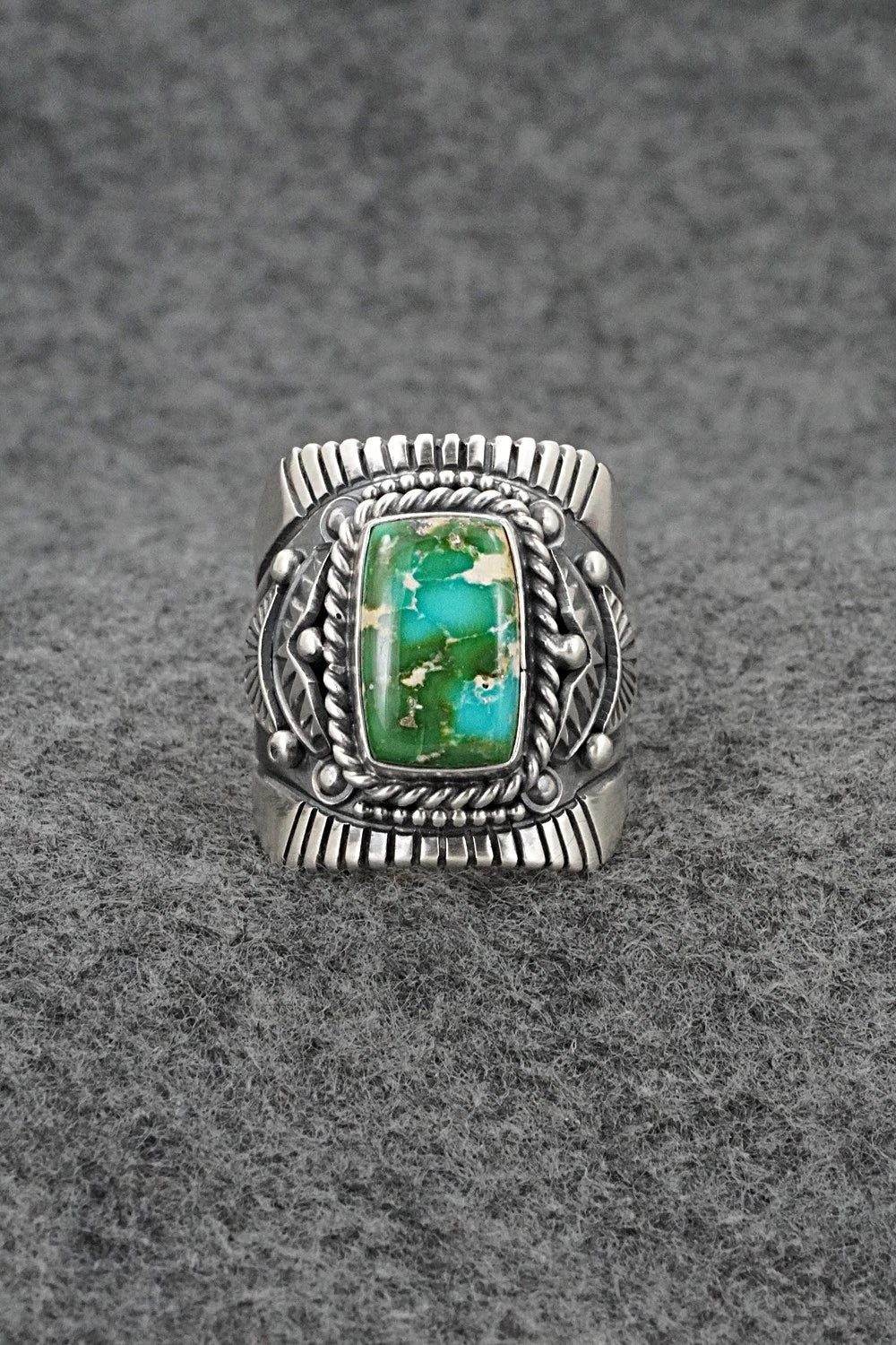 Turquoise & Sterling Silver Ring - Derrick Gordon - Size 11