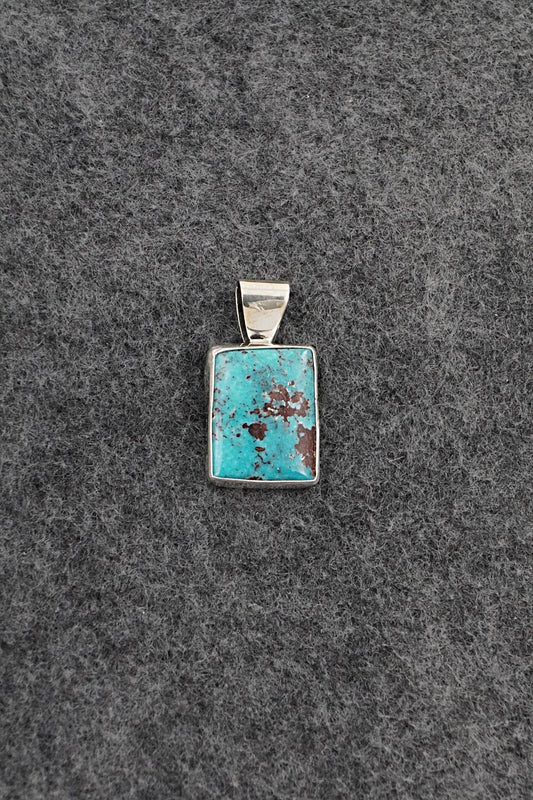 Turquoise & Sterling Silver Pendant - Rena Begay