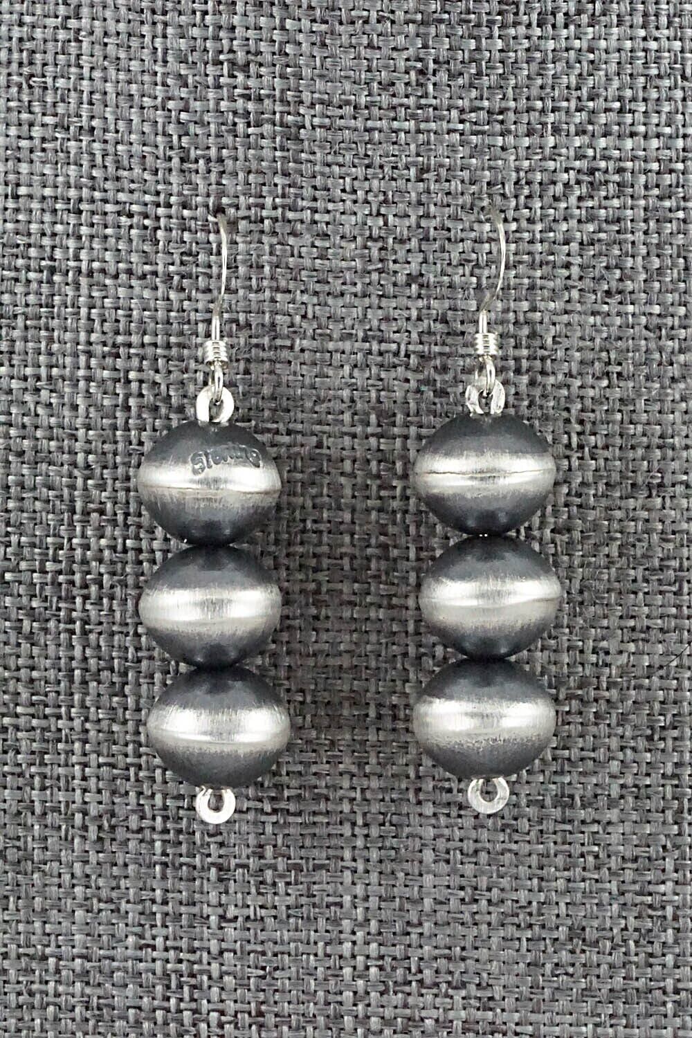 Sterling Silver Navajo Pearl Earrings - Preston Haley