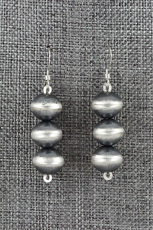 Sterling Silver Navajo Pearl Earrings - Preston Haley