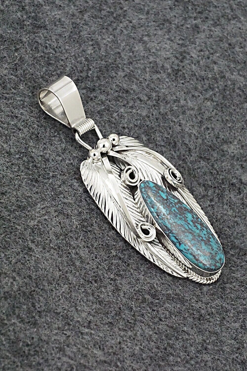 Turquoise & Sterling Silver Pendant - Davey Morgan