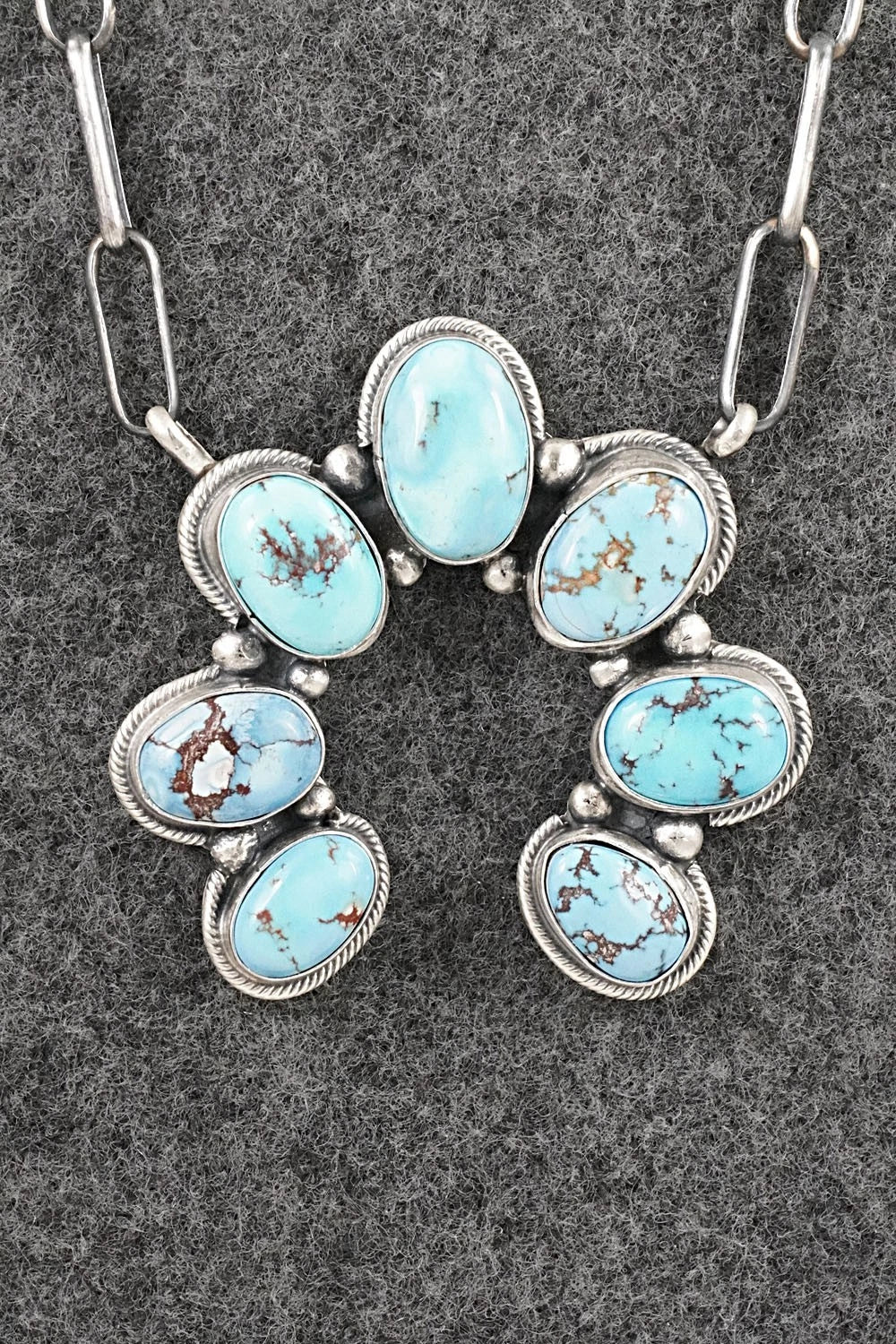 Turquoise & Sterling Silver Necklace - Darrin Livingston
