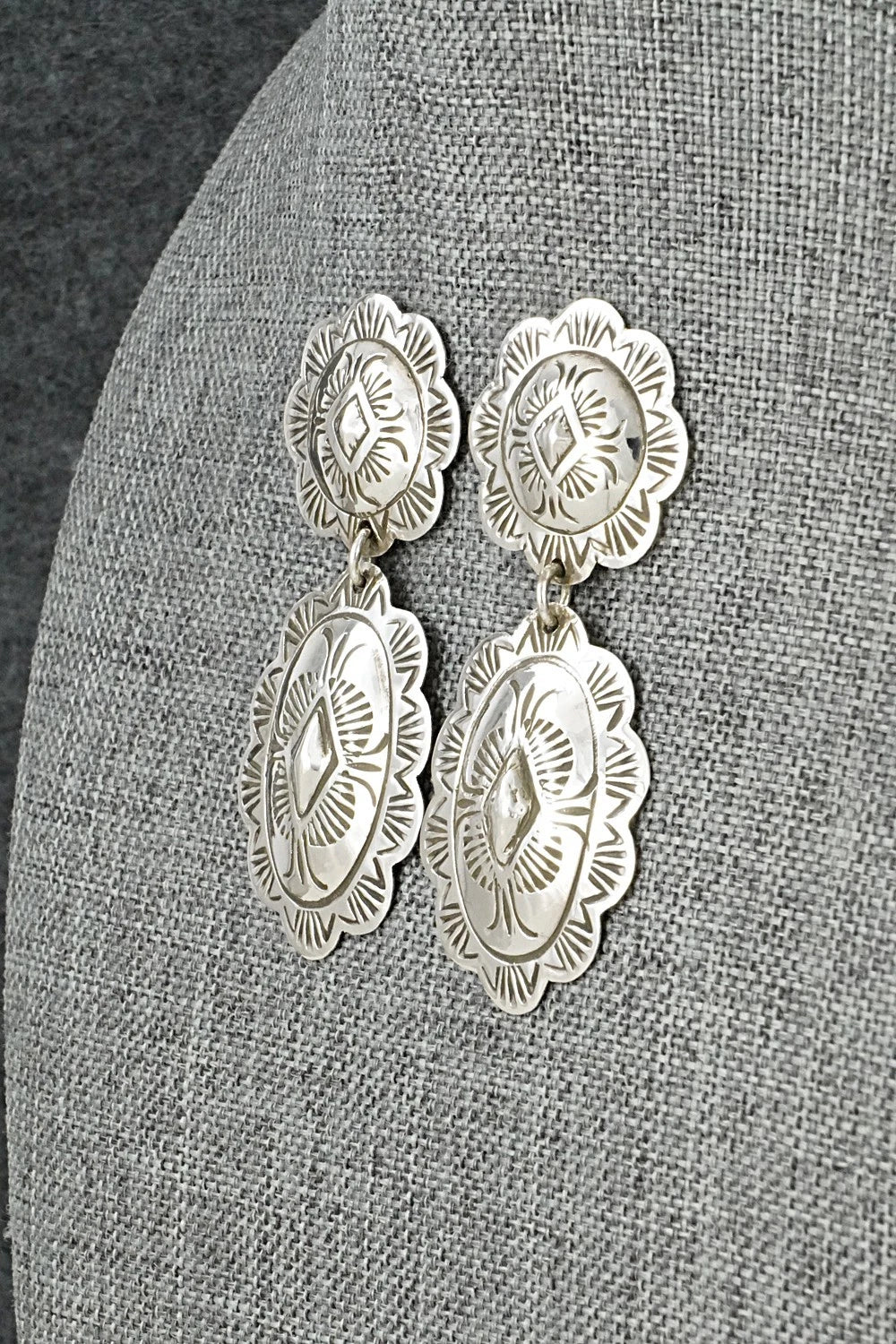 Sterling Silver Earrings - Bertha Begay