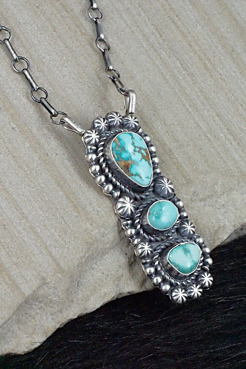 Turquoise & Sterling Silver Necklace - Jeff James